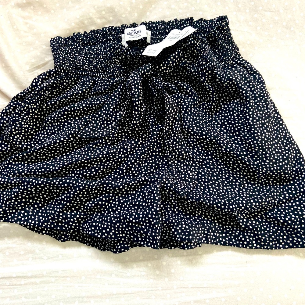 Polka dot paper bag shorts